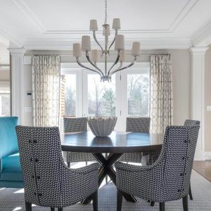 Gale Michaud Interiors interior design project - Black Rock - Dining Room and Chandelier