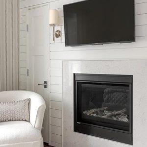 Black Rock Gallery - Master Fireplace, TV