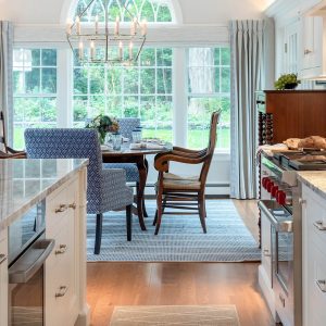 kitchen and eating area from