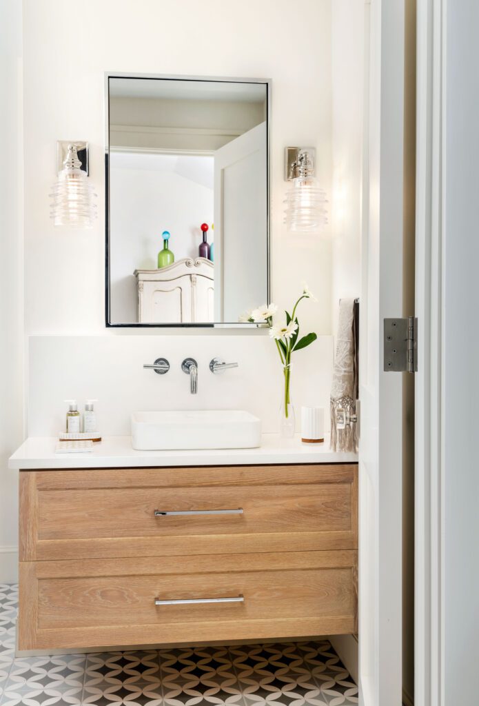 Gale Michaud Interiors - interior design project "Everwind" powder room design