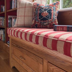 reading nook interior design by Gale Michaud Interiors
