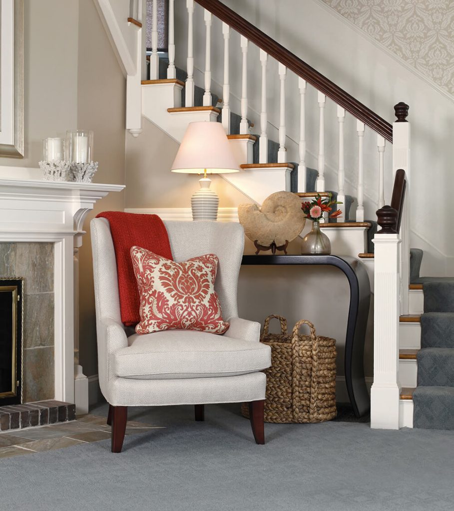 Gale Michaud Interiors - waterfront fireplace and sitting area