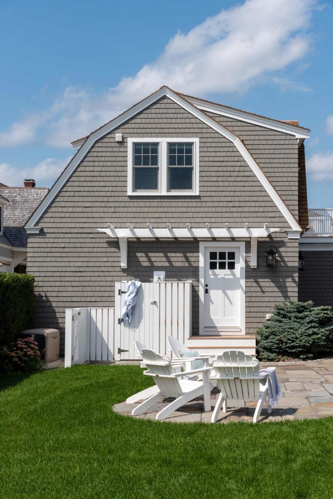 Cottage interior design and exterior design project by Gale Michaud Interiors