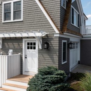 Cottage interior design and exterior design project by Gale Michaud Interiors